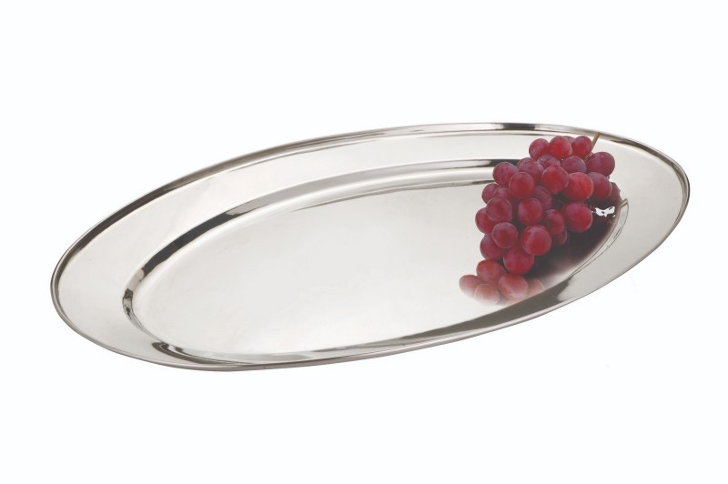 TRAVESSA INOX OVAL RASA 35 CM