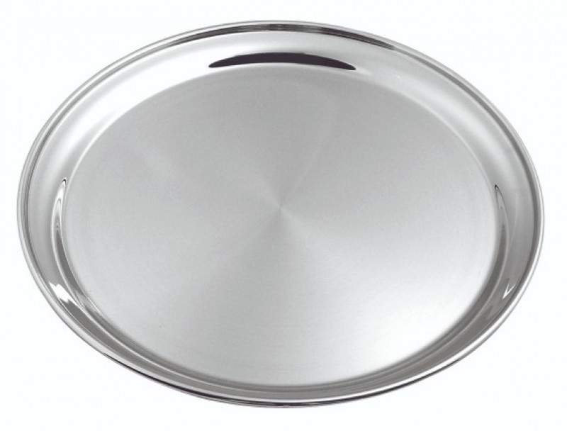 BANDEJA INOX GARCOM REDONDA 40 CM D.