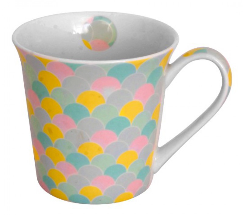 CANECA BONE CHINA CONCI - NUVENS COLORIDA 270 ML