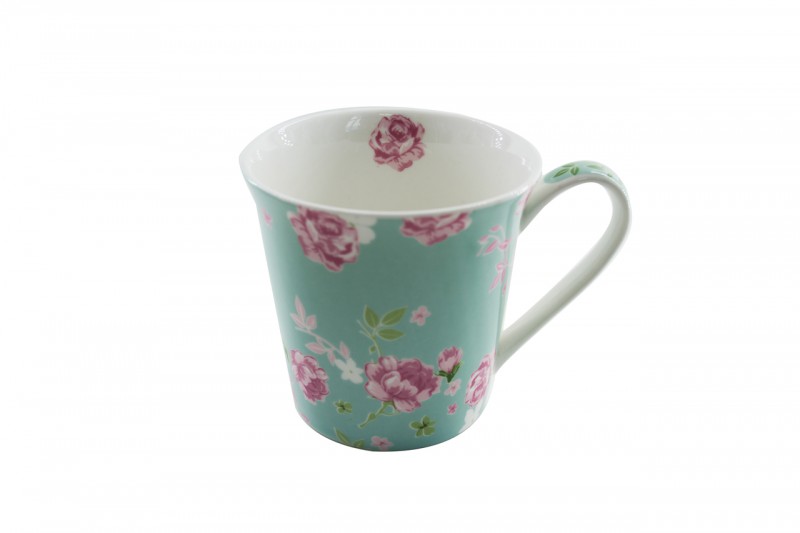 CANECA BONE CHINA CONCI - FLORAL 270 ML