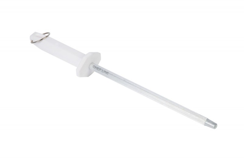 CHAIRA ESTRIADA 12" COM CABO POLIPROPILENO BRANCO