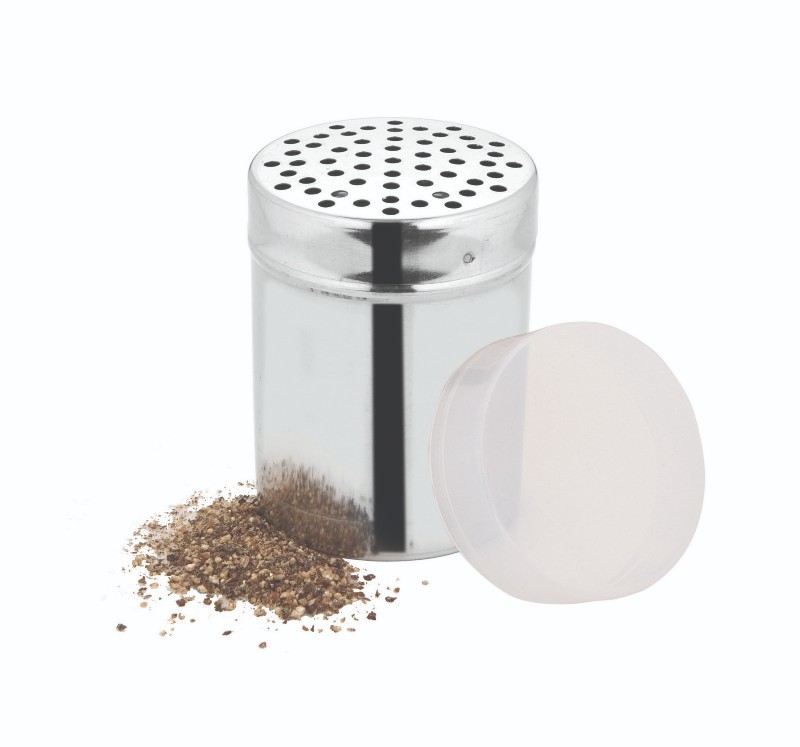 POLVILHADOR MULTIUSO INOX COM TAMPA PLASTICA 6 CM