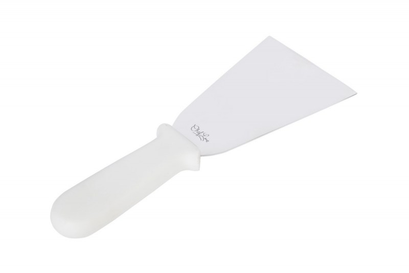 ESPATULA RETA 3,5" INOX - CABO PP BRANCO 25 CM