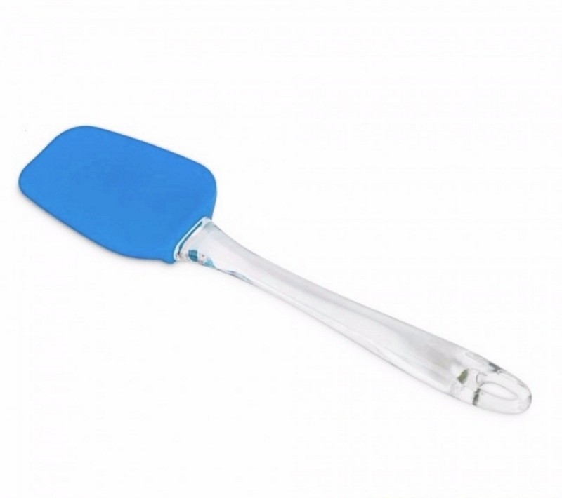 COLHER DE SILICONE AZUL 25,5 CM - CABO ACRILICO