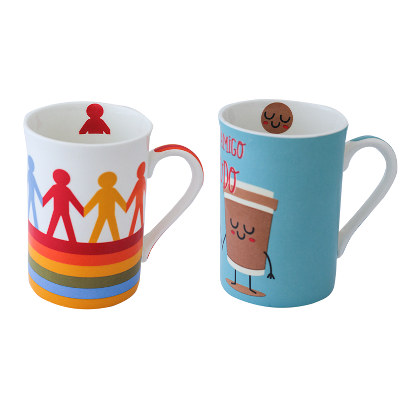 CANECA BONE CHINA ERANE-DIVERSIDADE (2 MIX) 320ML