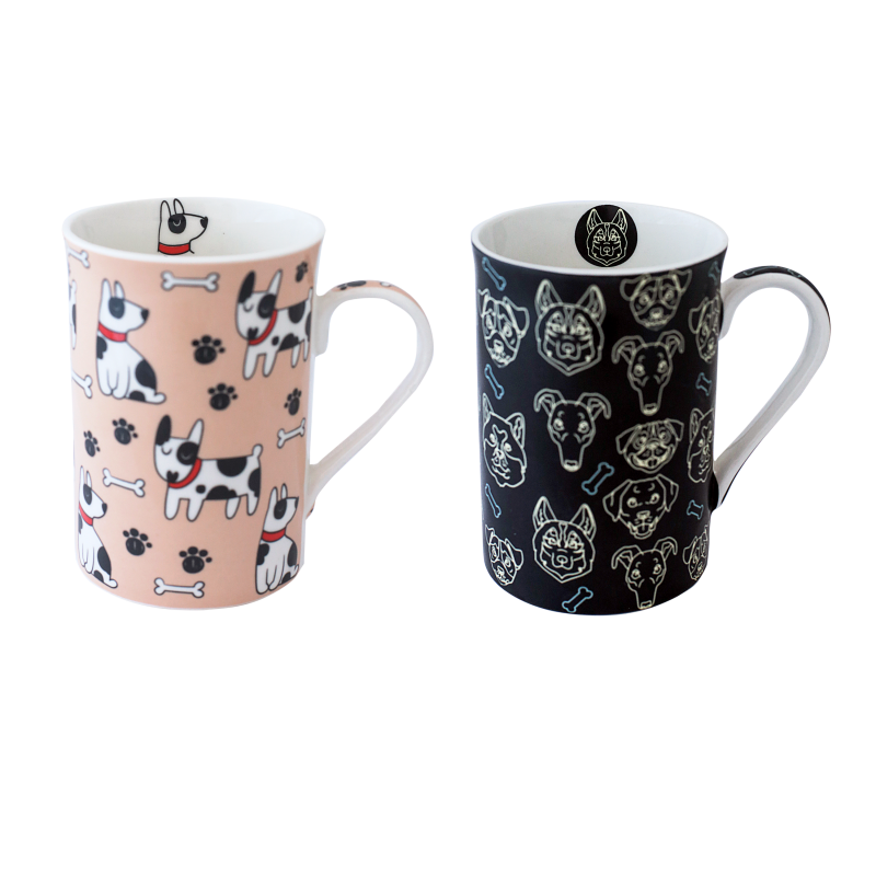 CANECA BONE CHINA ERANE - CACHORROS (2 MIX) 320ML