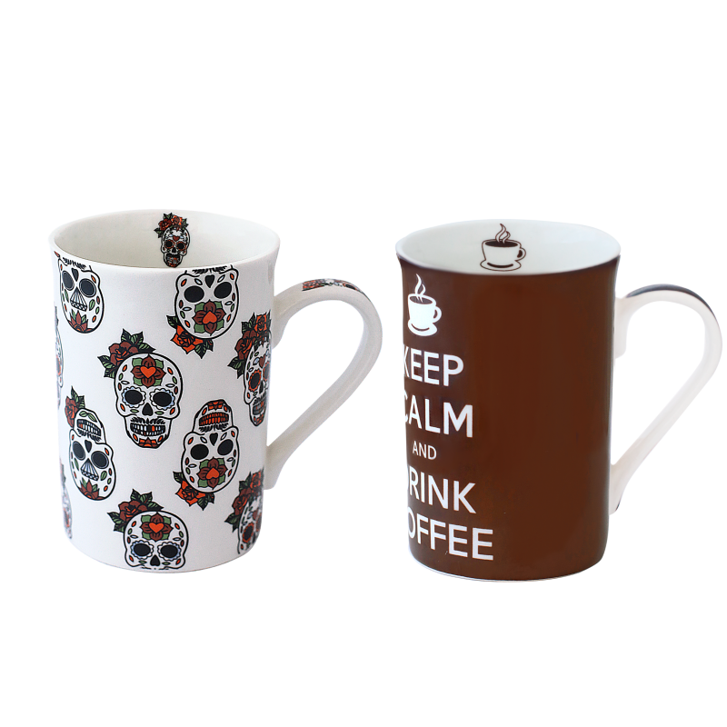 CANECA BONE ERANE-KEEP CALM/CAVEIRA (2 MIX) 320 ML