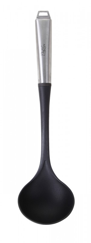 CONCHA TERRINA DE NYLON PRETA 37 CM - CABO INOX