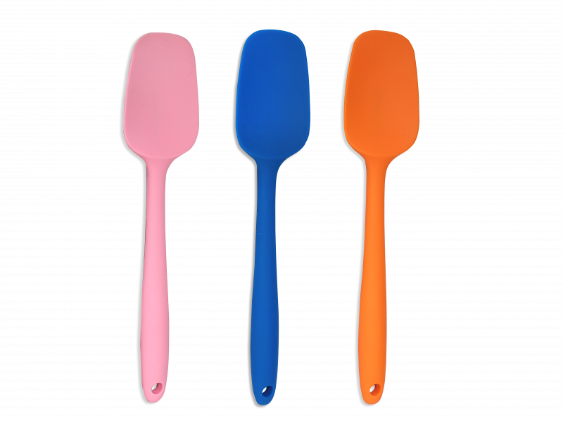 COLHER DE SILICONE 28 CM 230 C - 3 MIX CORES